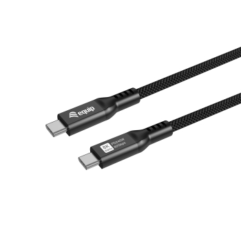Equip Kabel USB-C4.0->C 80Gbps   PD240W St/St  1.20m schwarz