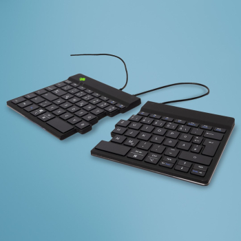 R-Go Tools Ergonomiczna klawiatura R-Go Split Break v2 z oprogramowaniem break, QWERTZ_DE, przewodowa, czarna