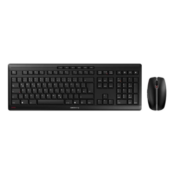 CHERRY Stream Desktop klawiatura Dołączona myszka Biuro RF Wireless QWERTZ Niemiecki Czarny