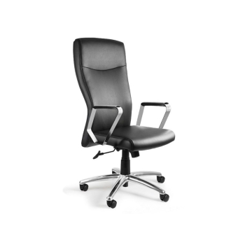 Fotel biurowy Adella C239 skóra naturalna HL-4 czarna