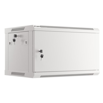 LANBERG SZAFA WISZĄCA RACK 19" 6U 600X450 DRZWI METALOWE SZARA (FLAT PACK) WF01-6406-00S