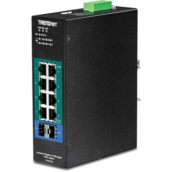 TRENDnet Switch 10-portowy przemysłowy Gbit PoE+ L2 metal IP30