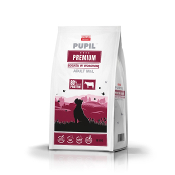 PUPIL PREMIUM M&L bogata w wołowinę  12kg (OUTLET)