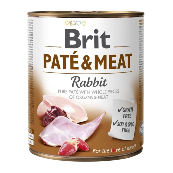 BRIT PATÉ & MEAT z królikiem - mokra karma dla psa - 800g