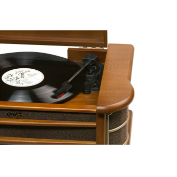Drewniane centrum muzyczne retro Denver MCR-50MK3 z gramofonem