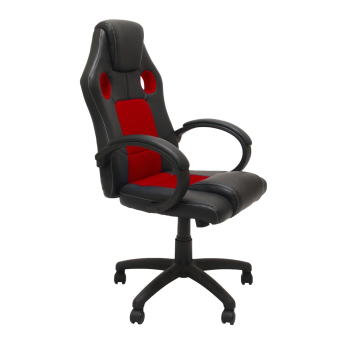 FOTEL OBROTOWY KRZESŁO ENZO CZERWONO CZARNY