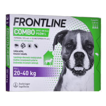 FRONTLINE Combo Spot-on L - Krople przeciw pasożytom dla psa -  3 x 2,68 ml