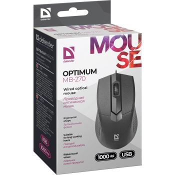 DEFENDER MYSZ OPTIMUM MB-270 OPTICAL 1000dpi 3P