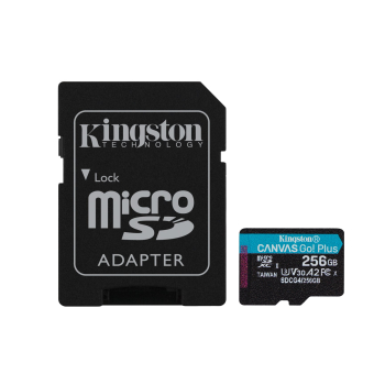 KINGSTON microSDXC Canvas Go Plus 256GB + Adapter