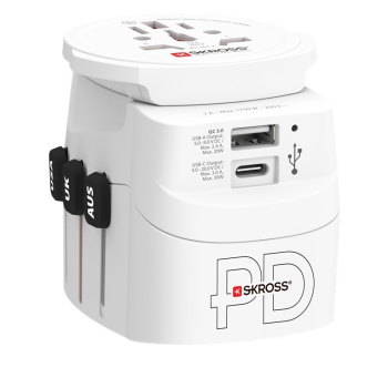 Adapter SKROSS Pro Light USB AC30PD World, biały
