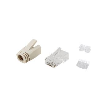 Equip Steckersatz Cat6a   ungeschirmt RJ45    100Stk transp. Polybeutel