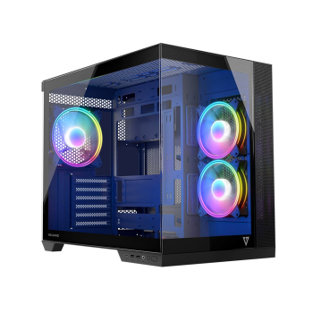 MODECOM OBUDOWA VOLCANO PANORAMA APEX ARGB 3F MIDI BLACK (WYPRZEDAŻ)