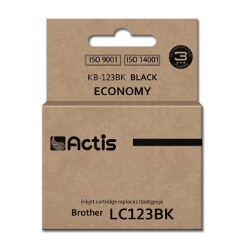 Actis KB-123Bk Tusz (zamiennik Brother LC123BK/LC121BK; Standard; 15 ml; czarny)