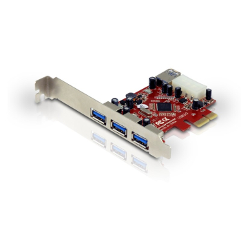 CONCEPTRONIC PCIe1x Card 3xUSB-A Ext./1xUSB-A Int.     5Gbps