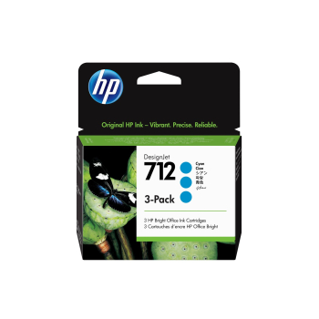 HP Zestaw 3 błękitnych wkładów atramentowych 712 DesignJet 29 ml