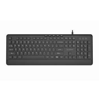 GEMBIRD KLAWIATURA PRZEWODOWA MULTIMEDIALNA SLIM, USB 5 KLAWISZY HOTKEYS, US LAYOUT, CZARNA