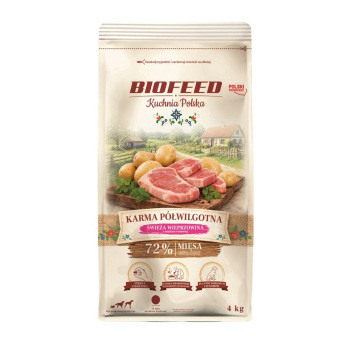 BIOFEED Kuchnia Polska karma półwilgotna wieprzowina 4kg