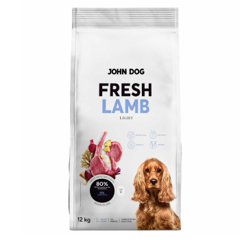 John Dog ADULT FRESH LAMB Karma sucha dla psa 12kg