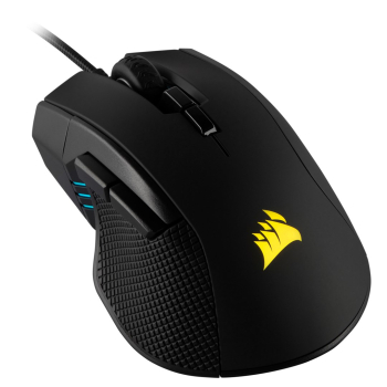 CORSAIR IRONCLAW RGB, FPS/MOBA, Black, Backlit RGB LED, 18000 DPI, Optical