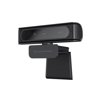 CONCEPTRONIC Kamera internetowa USB-A2.0 80° 1080P/30Hz FullHD + Mikrofon czarno-biały