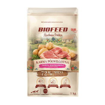 BIOFEED Kuchnia Polska karma półwilgotna wieprzowina 1kg