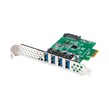 LANBERG KARTA PCI-E X1 -> 4X USB-A 3.1 GEN1 ŚLEDŹ LOW PROFILE PCE-US3-004