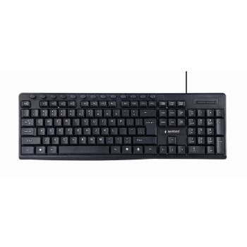 GEMBIRD KLAWIATURA MULTIMEDIALNA KB-UM-107 USB, US LAYOUT, CZARNA