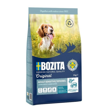 Bozita Original Adult Sensitive Jagnięcina i Ryż  - sucha karma dla psa - 3 kg (WYPRZEDAŻ)