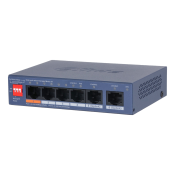 Dahua Technology CS4006-4ET2GT-60 przełącznik sieciowy Zarządzany L2 Gigabit Ethernet (10/100/1000) Obsługa PoE Niebieski