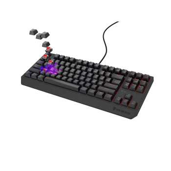 KLAWIATURA DLA GRACZY GENESIS THOR 230 TKL CZ/SK RGB MECHANICZNA OUTEMU RED CZARNA HOT SWAP