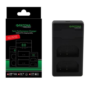 Ładowarka Patona Premium Twin Performance PD do Panasonic DMW-BLF19 z kablem USB-C