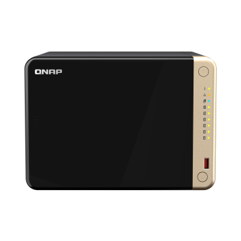 Qnap TS-664-8G, Tower, 6 x 2.5"/3.5" SATA, Intel Celeron N5105/N5095 4C/4T, 8 GB DDR4 onboard not expandable, 2 x 2.5GbE, optional 10GbE, External ada
