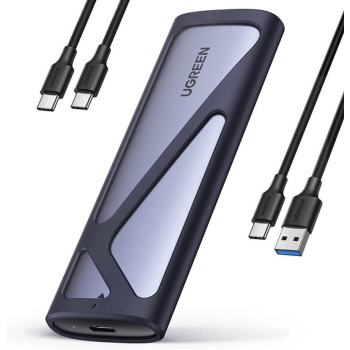 Kieszeń Ugreen CM400 90264 na dysk SSD M.2 z portem USB-C 3.2 - szara