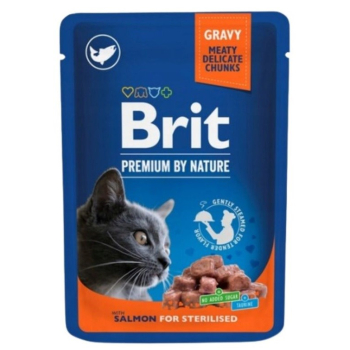 BRIT Premium Cat Salmon Sterilised - mokra karma dla kota - 100 g