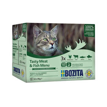Bozita Kawałki w Sosie z Rybą i Mięsem-12 x 85g