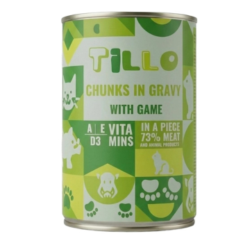 TILLO Kawałki w sosie z dziczyzną mokra karma dla kotów 415g