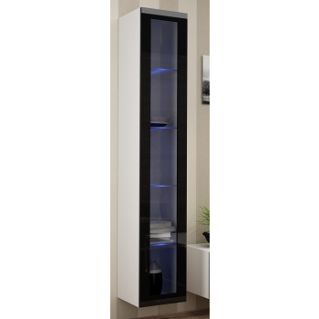 Witryna VIGO szkło'180' 180/40/30 biały/czarny poł