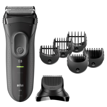 Braun 3000BT Bateria 5 7 mm Mokry & Suchy Czarny, Szary