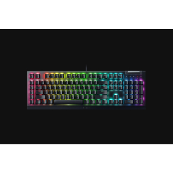 Mechaniczna klawiatura do gier Razer BlackWidow V4 X, żółty przełącznik, układ amerykański, przewodowy, czarny Razer
