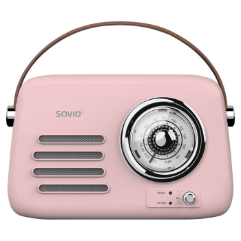 SAVIO RADIO PRZENOŚNE RÓŻOWE RS-03