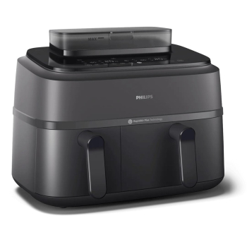 Philips NA550/00 czarny / Frytkownica na gorące powietrze / podwójny kosz / funkcja pary / 2750 W / 9 l