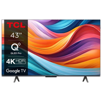 Telewizor TCL 43T7B QLED 43'' 4K Ultra HD Google TV Dolby Atmos DVB-T2 Czarny