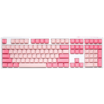 Ducky One 3 Gossamer Pink klawiatura Gaming USB US English Różowy, Biały