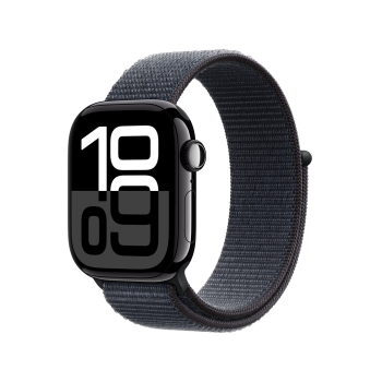 Zegarek APPLE Watch Series 10 GPS 42mm Kruczoczarna aluminiowa koperta z atramentową pętlą sportową