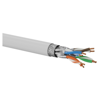 Q-LANTEC Kabel S/FTP kat.6A, sieciowy, skrętka, LSOH, Dca 4x2x23 AWG, 10Gb/s, szary, 500m (KIS6ALSOH500DQ)