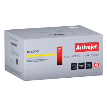 Activejet ATL-80YNX Toner (zamiennik do Lexmark 80C2HYE, Supreme; 3000 stron; żółty)