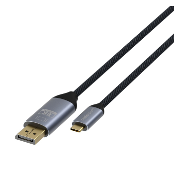 GEMBIRD WYSOKIEJ JAKOŚCI DWUKIERUNKOWY KABEL USB-C NA DISPLAYPORT 8K, 60 HZ, 3M, CZARNY