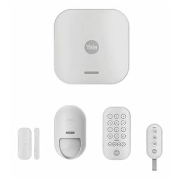 Yale Zestaw startowy inteligentnego alarmu 5 elementów - Centralka, Klawiatura, Pilot, Czujnik ruchu, Czujnik okno/drzwi