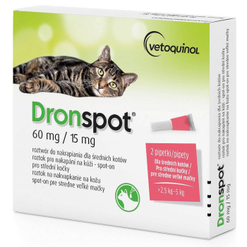 VETOQUINOL Dronspot - krople odrobaczające dla kota 2,5 - 5 kg