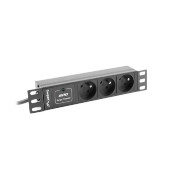 Listwa RACK Lanberg PDU-03E-0200-IEC-BK (3 x Typ E; 10 A; 2m; kolor czarny)